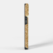 フェイク金ゴールド&ダイヤモンドiPhone 14タフケース、光沢 iPhoneケース (右側面)