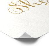 フェイク金ゴールド&ピンク子供部屋アート房保書道 ポスター (角)