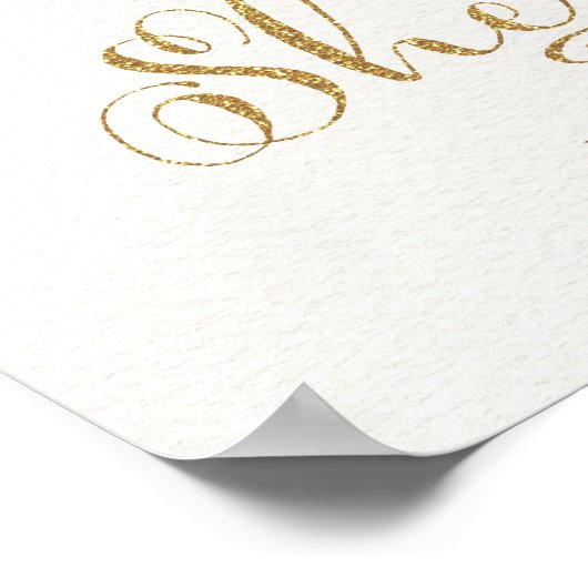 フェイク金ゴールド&ピンク子供部屋アート房保書道 ポスター (角)