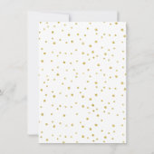 フェイク金ゴールド&ホワイトブランチ&バブリーブライダルシャワー 招待状 (裏面)