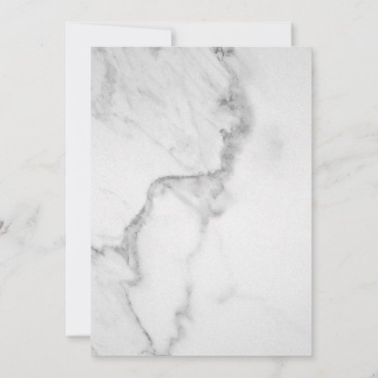 フェイク金ゴールド&大理石の卒業発表 案内状 (裏面)