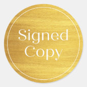 フェイク金ゴールド |署名済みシンプルコピーの新規本漫画 ラウンドシール (正面)