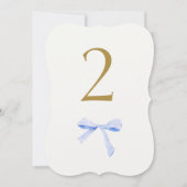 フェイク金ゴールド |青いリ結婚ボンのテーブル番号 シーズンカード (正面)