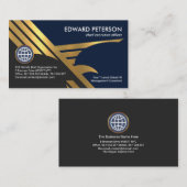 フェイク金ゴールド《鳥》ハヤブサイーグルウィングスタートアップクーリエ 名刺 (正面/裏面)