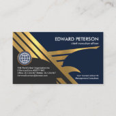 フェイク金ゴールド《鳥》ハヤブサイーグルウィングスタートアップクーリエ 名刺 (正面)