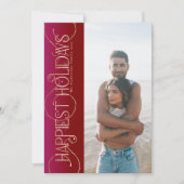 フェイク金ゴールド | maroon gradient photo HAPPIEST シーズンカード (正面)