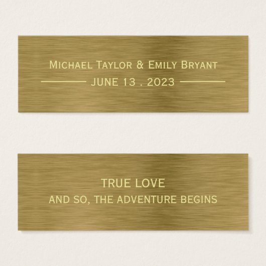 フェイク金ゴールドMetalテクスチャブックマーク (正面&裏面)