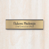 フェイク金ゴールドOfficeドアの署名シンボルや象徴名プレート サインプレート (正面)