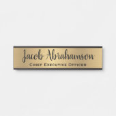 フェイク金ゴールドOfficeドアの署名シンボルや象徴名プレート サインプレート (正面)