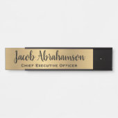 フェイク金ゴールドOfficeドアの署名シンボルや象徴名プレート サインプレート (正面)