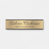 フェイク金ゴールドOfficeドアの署名シンボルや象徴名プレート サインプレート (正面)