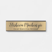 フェイク金ゴールドOfficeドアの署名シンボルや象徴名プレート サインプレート (正面)