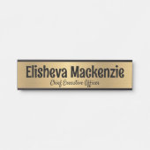 フェイク金ゴールドOfficeドアの署名シンボルや象徴名プレート サインプレート (正面)