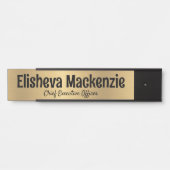 フェイク金ゴールドOfficeドアの署名シンボルや象徴名プレート サインプレート (正面)