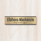 フェイク金ゴールドOfficeドアの署名シンボルや象徴名プレート サインプレート (正面)