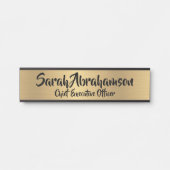 フェイク金ゴールドOfficeドアの署名シンボルや象徴名プレート サインプレート (正面)