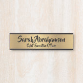 フェイク金ゴールドOfficeドアの署名シンボルや象徴名プレート サインプレート (正面)