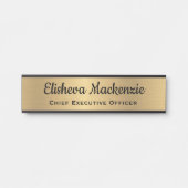 フェイク金ゴールドOfficeドアの署名シンボルや象徴名プレート サインプレート (正面)