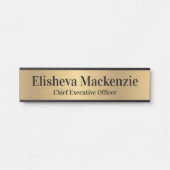 フェイク金ゴールドOfficeドアの署名シンボルや象徴名プレート サインプレート (正面)