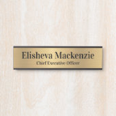 フェイク金ゴールドOfficeドアの署名シンボルや象徴名プレート サインプレート (正面)