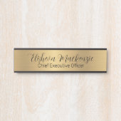 フェイク金ゴールドOfficeドアの署名シンボルや象徴名プレート サインプレート (正面)