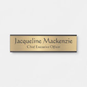 フェイク金ゴールドOfficeドアの署名シンボルや象徴名プレート サインプレート (正面)