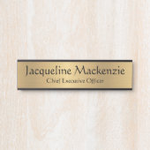 フェイク金ゴールドOfficeドアの署名シンボルや象徴名プレート サインプレート (正面)