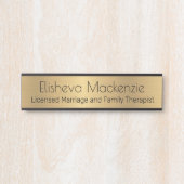 フェイク金ゴールドOfficeドアの署名シンボルや象徴名プレート サインプレート (正面)