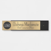 フェイク金ゴールドOfficeドアの署名シンボルや象徴名プレート サインプレート (正面)