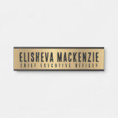 フェイク金ゴールドOfficeドアの署名シンボルや象徴名プレート サインプレート (正面)