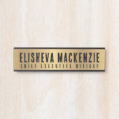 フェイク金ゴールドOfficeドアの署名シンボルや象徴名プレート サインプレート (正面)