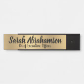 フェイク金ゴールドOfficeドアの署名シンボルや象徴名プレート サインプレート (正面)