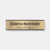 フェイク金ゴールドOfficeドアの署名シンボルや象徴名プレート サインプレート (正面)