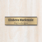 フェイク金ゴールドOfficeドアの署名シンボルや象徴名プレート サインプレート (正面)