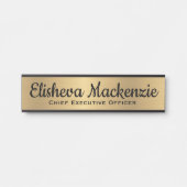 フェイク金ゴールドOfficeドアの署名シンボルや象徴名プレート サインプレート (正面)