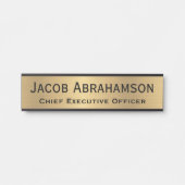 フェイク金ゴールドOfficeドアの署名シンボルや象徴名プレート サインプレート (正面)