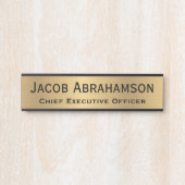 フェイク金ゴールドOfficeドアの署名シンボルや象徴名プレート サインプレート (正面)