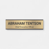 フェイク金ゴールドOfficeドアの署名シンボルや象徴名プレート サインプレート (正面)