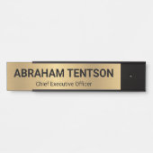 フェイク金ゴールドOfficeドアの署名シンボルや象徴名プレート サインプレート (正面)