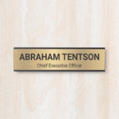 フェイク金ゴールドOfficeドアの署名シンボルや象徴名プレート サインプレート (正面)