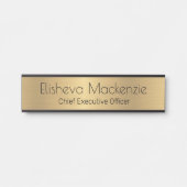 フェイク金ゴールドOfficeドアの署名シンボルや象徴名プレート サインプレート (正面)