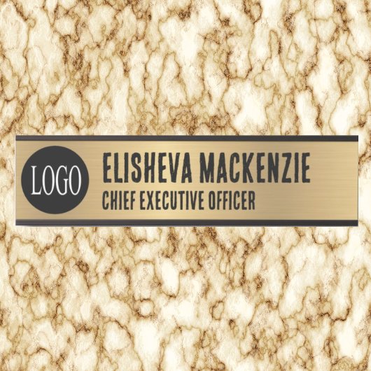 フェイク金ゴールドOfficeドアの署名シンボルや象徴名プレート サインプレート