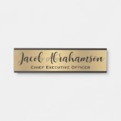 フェイク金ゴールドOfficeドアの署名シンボルや象徴名プレート サインプレート (正面)