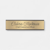フェイク金ゴールドOfficeドアの署名シンボルや象徴名プレート サインプレート (正面)