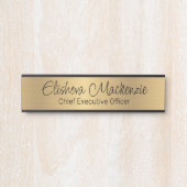 フェイク金ゴールドOfficeドアの署名シンボルや象徴名プレート サインプレート (正面)