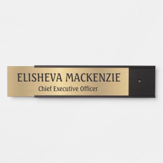 フェイク金ゴールドOfficeドアの署名シンボルや象徴名プレート サインプレート (正面)