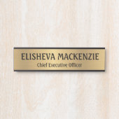 フェイク金ゴールドOfficeドアの署名シンボルや象徴名プレート サインプレート (正面)