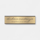 フェイク金ゴールドOfficeドアの署名シンボルや象徴名プレート サインプレート (正面)