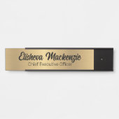 フェイク金ゴールドOfficeドアの署名シンボルや象徴名プレート サインプレート (正面)