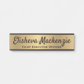 フェイク金ゴールドOfficeドアの署名シンボルや象徴名プレート サインプレート (正面)